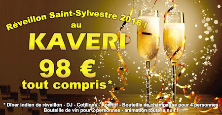 saint sylvestre 2016 restaurant indien kavéri 2016